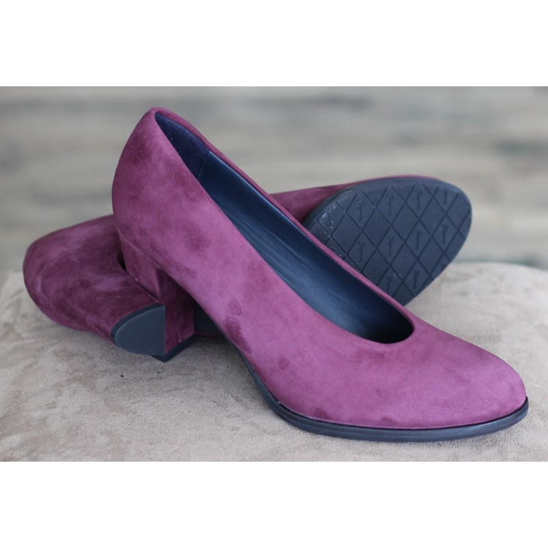 Sioux Jelly melanzana suede court shoe