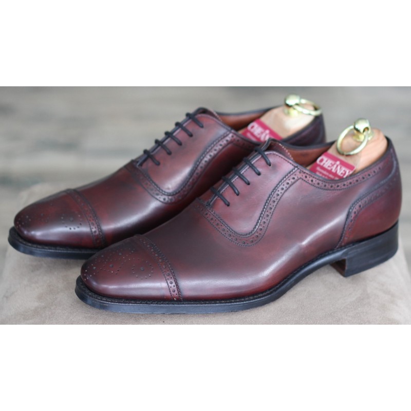 J69929 Cheaney Factory Clearance 5 eye burgundy semi