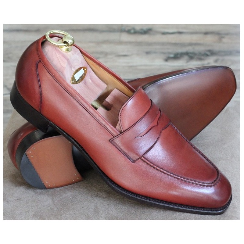 Gaziano & Girling Monaco vintage cherry loafer KN14 UK Men's Size 9