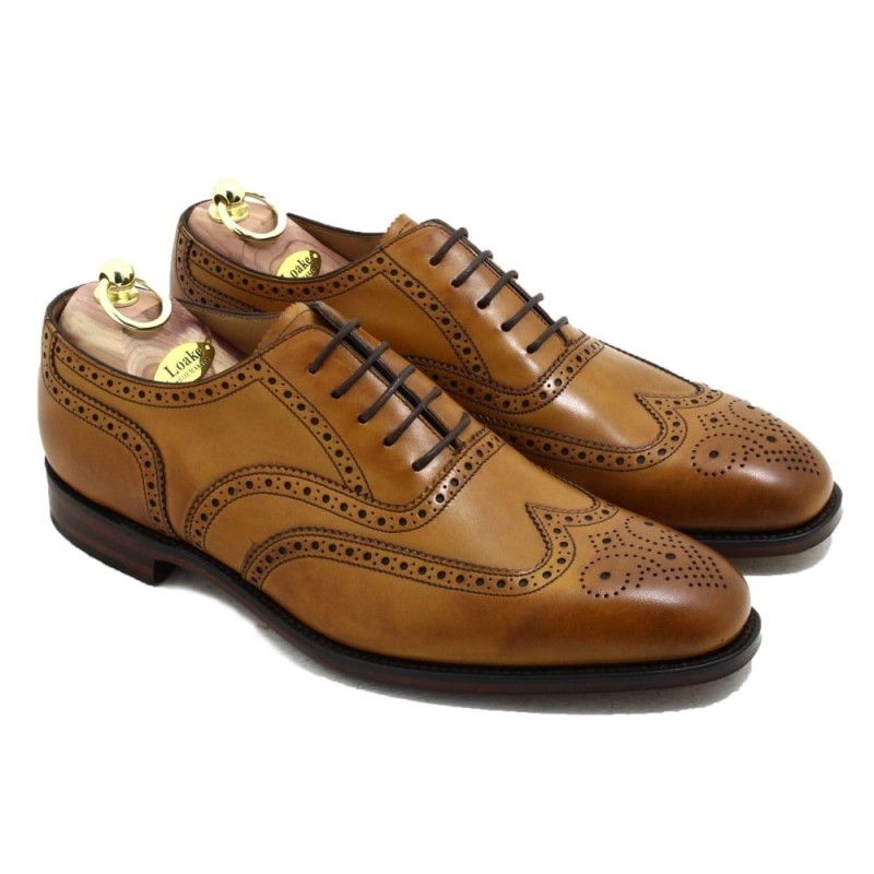 Loake *Buckingham tan 5 eye brogue UK Men's Size 9.5