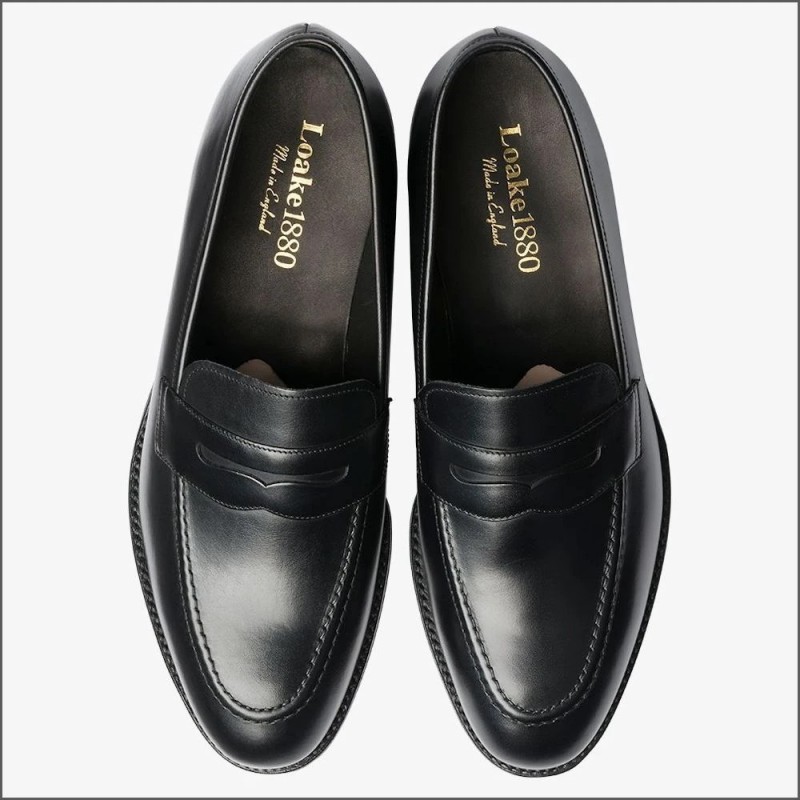 Loake *Whitehall black penny loafer UK Men's Size 5.5