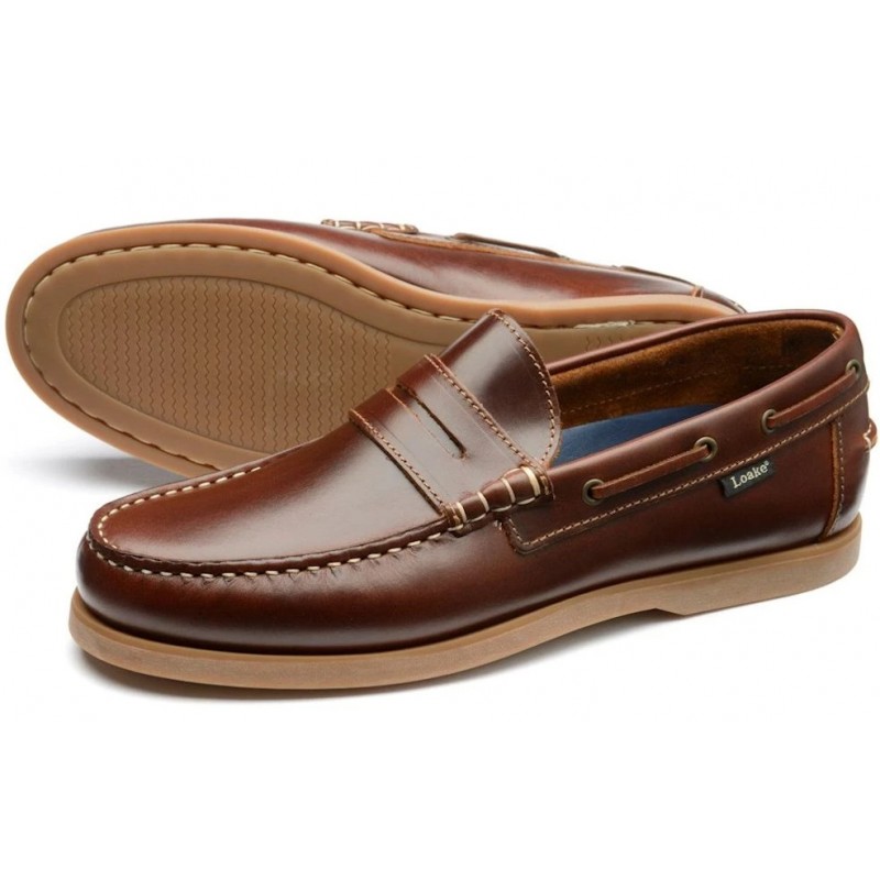 Loake Plymouth brown deck shoe UK Men's Size 6 Men's shoe colours Brown