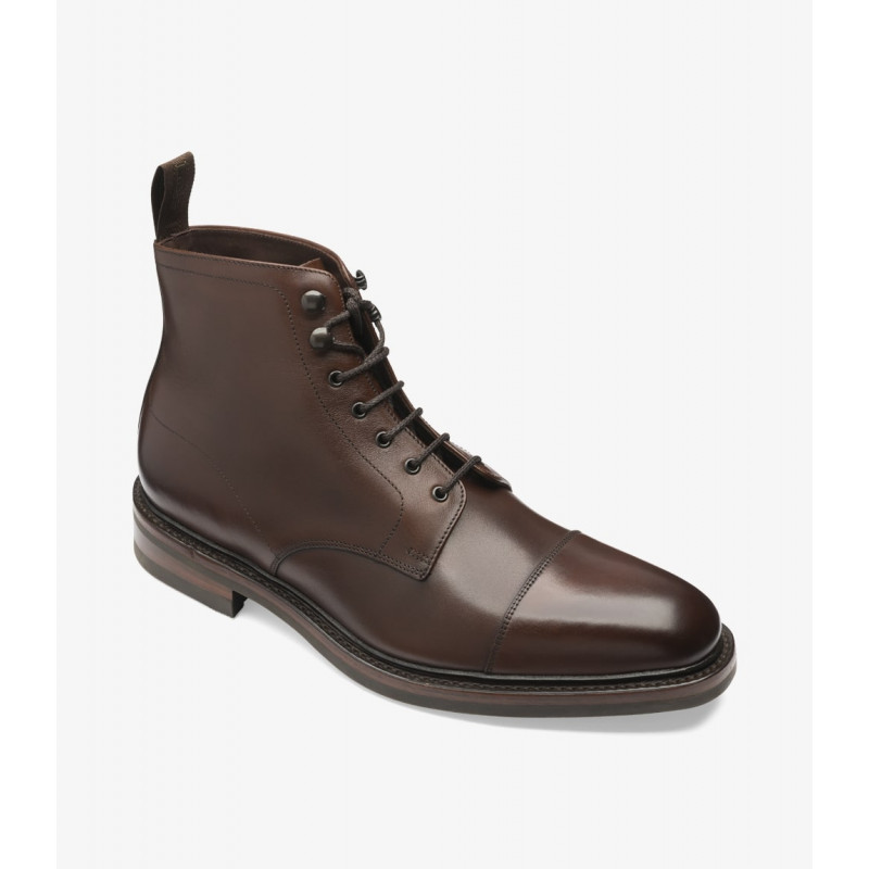 Loake Roehampton dark brown cap-toe lace-up boots UK Men's Size 7.5