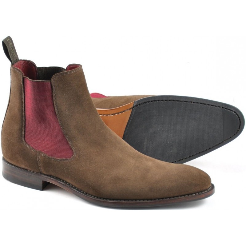 Loake Hutchinson brown suede chelsea boot