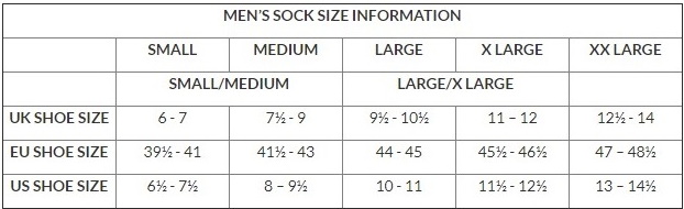 Corgi socks size guide